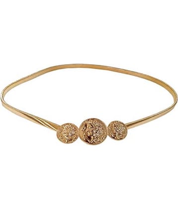 Livisorb Women's Metallic Stretchable Belt (Bl4047, Golden, Free Size)