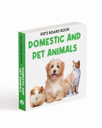 Kids Board Book Domestic and Pets Animals