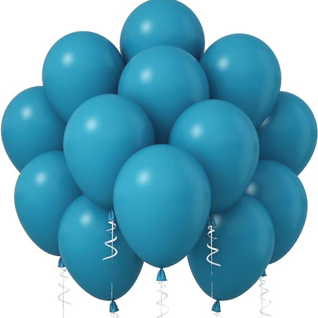 Peacock Blue Latex/Rubber Balloons - Helium Qulaity - 12 inches - 10PC