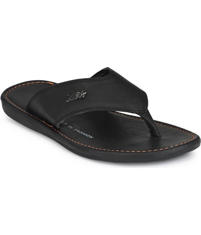 Leeport Black Flip Flops