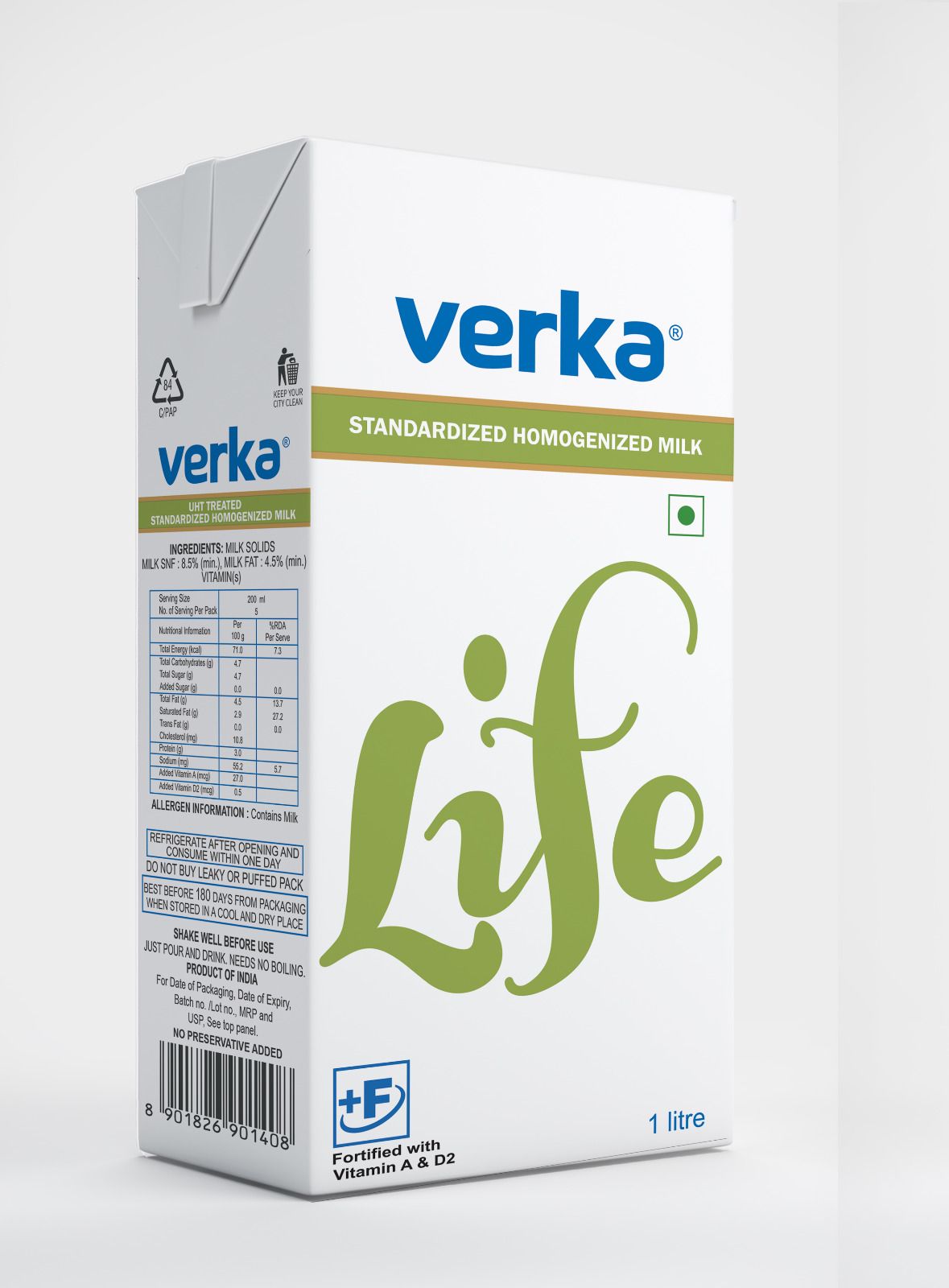 UHT Standard Milk - (1 LTR)