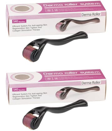 Derma Roller With 0.5 Mm And 540 Titanium Needls For Skin & Hair Treatments 2 Pcs