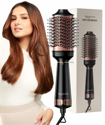 Urban Yog MakeMeeBold Hot Air Brush | 2-in-1 Hair Dryer & Straightener with 3 Temp & 2 Speed Settings, 360° Airflow Vents, PTC Fast Heating, Ceramic Plates, Auto Shut-Off | Gifts for woman Urban Yog MakeMeeBold Hot Air Brush | 2-in-1 Hair Dryer & Straigh