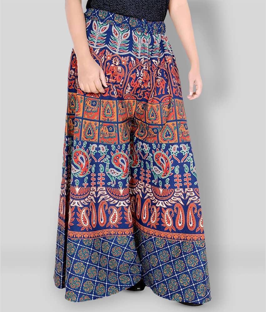 Sttoffa - Multicolor Cotton Wide leg Women's Palazzos ( Pack of 1 )