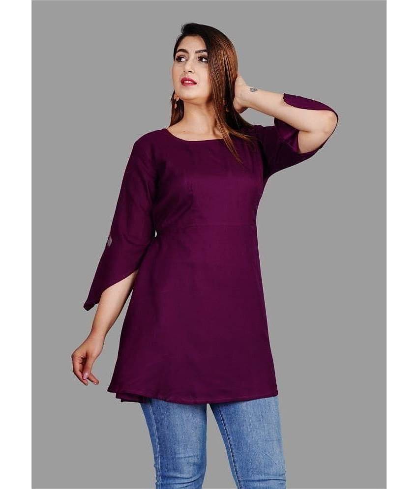 SIPET Women's Rayon Tunic ( Magenta )