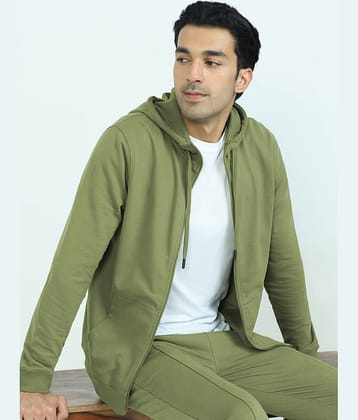 XYXX Cotton Blend Men's Casual Jacket - Olive ( Pack of 1 )