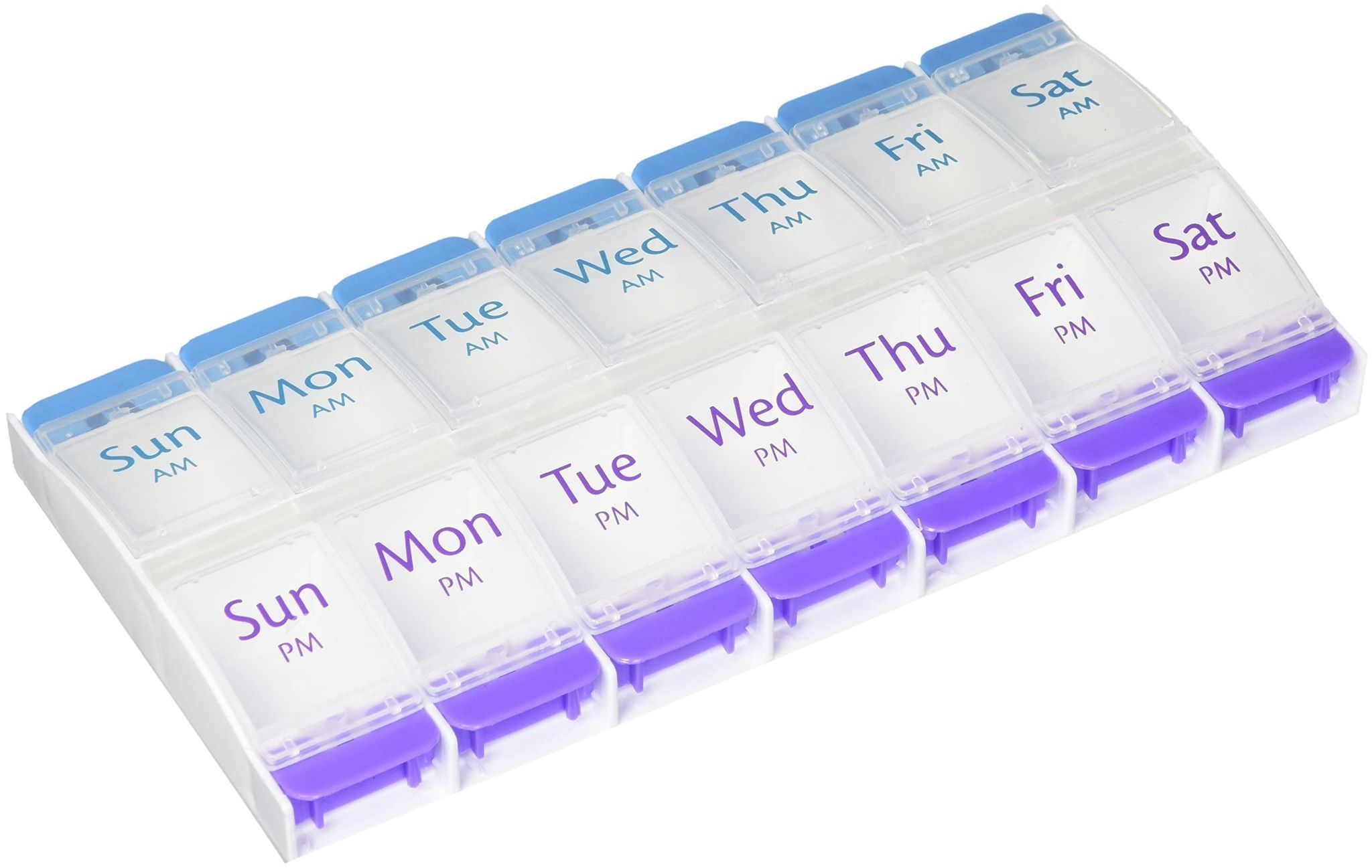 Ezyfit 7-Day Weekly AM/PM Push Button Pill Planner (XL)