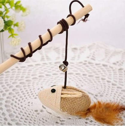 BearHugs Cat Teaser Wand Toy with Mouse BearHugs Cat Teaser Wand Toy with Mouse