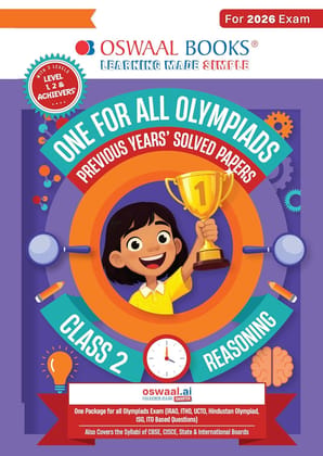 Oswaal One for All Olympiads Chapter-wise Previous Years' Solved Papers Class 2 Reasoning For 2026 Exam with assistance with oswaal previous year paper for preparation of olympiads exam 2026-2027