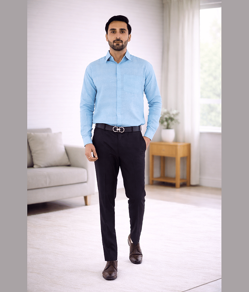 DESHBANDHU DBK - Blue Cotton Regular Fit Men's Casual Shirt (Pack of 1 )