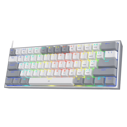 (Refurbished) Redragon Fizz K617 - 60% Wired Mechanical Keyboard White And Grey (Red Switches) (Refurbished) Redragon Fizz K617 - 60% Wired Mechanical Keyboard White And Grey (Red Switches)