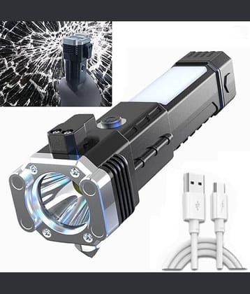 Shopeleven - 3W Rechargeable Flashlight Torch ( Pack of 1 )