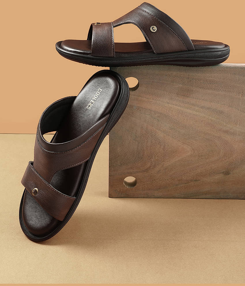 Liberty Brown Men's Leather Slipper