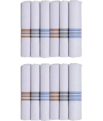 Mens  Business Formal white Cotton Pack of 12 Handkerchief  Daily Use Handkerchief | Mens Essentials Premium Cotton Hanky Hankie Face Napkin Wipes