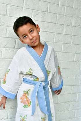 Kids HandBlock Premium Waffle Cotton Bathrobe Koala Bear Pattern Medium (4-6 years) Kids HandBlock Premium Waffle Cotton Bathrobe Koala Bear Pattern Medium (4-6 years)