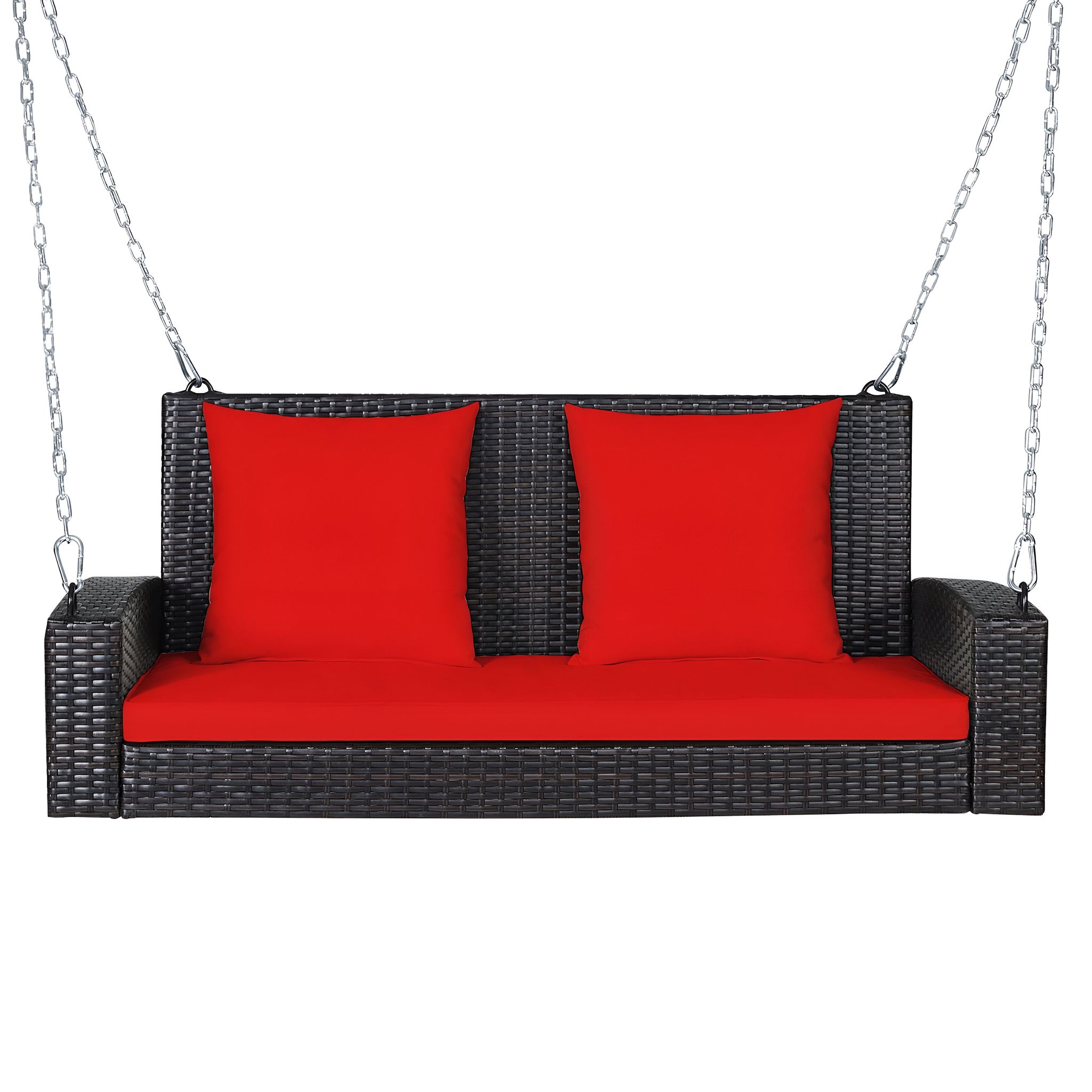 MJA FURNITURE Patio Outdoor Double Seater Swing Chair Without Stand for Balcony, Garden | Rattan & Wicker Hammock Jhula for Adults