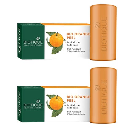 Biotique Bio Orange Peel Revitalizing Body Soap, 150g (Pack Of 2) Biotique Bio Orange Peel Revitalizing Body Soap, 150g (Pack Of 2) - Oraange / 150 g (Pack of 2)