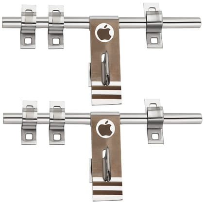 BUCKLER Door Aldrop Stainless Steel Aldrops for Main gate | Main Door | Kitchen Door | Bedroom Door | Office and Wooden Door Laser Print Design aldrop- Size-10 Inch- 14MM