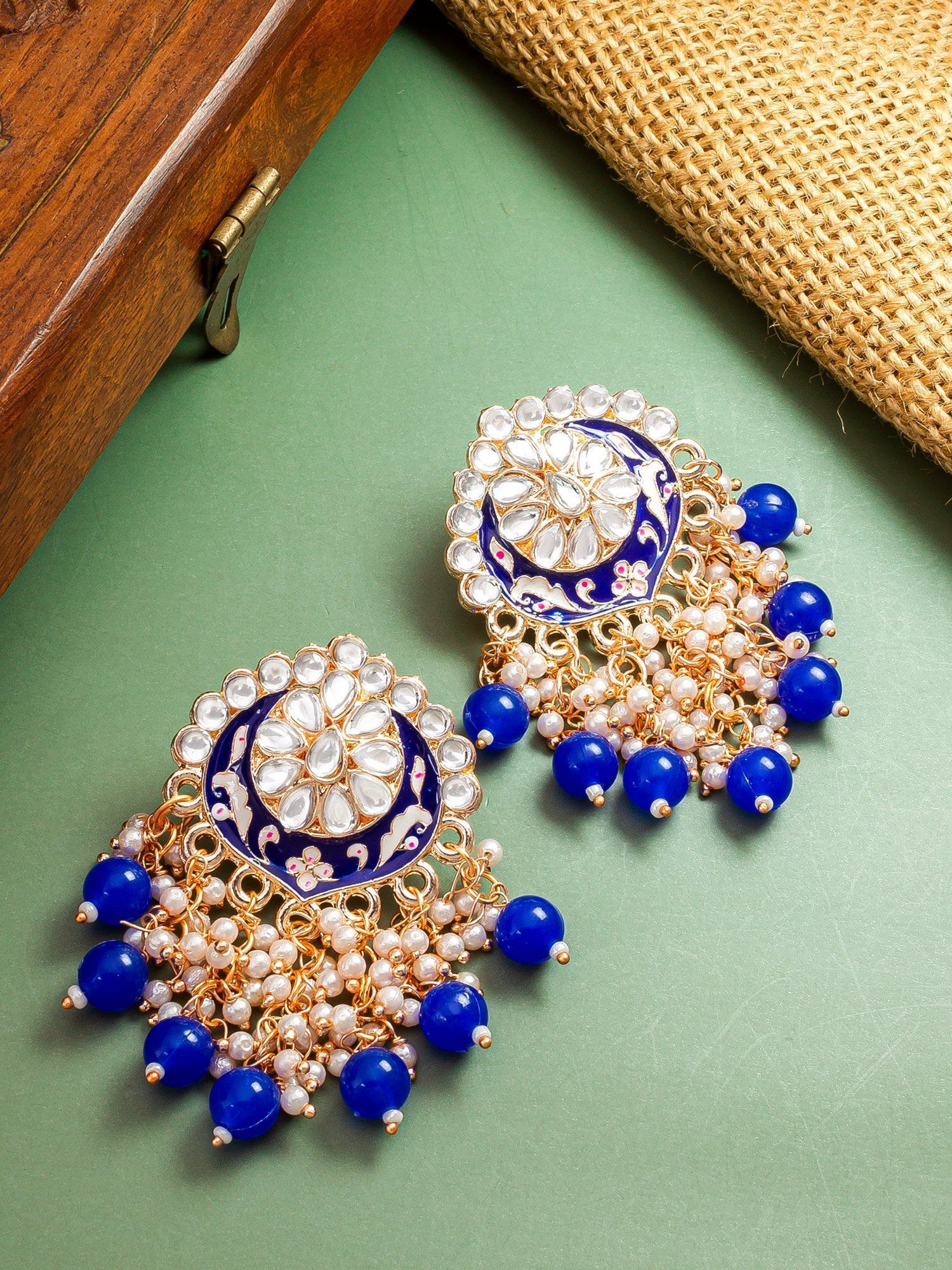 Morison Golden Jhumka Earrings Traditional Elegance with a Modern Flair