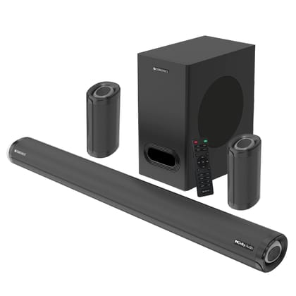 ZEBRONICS Zeb-Juke BAR 9500WS PRO Dolby 5.1 soundbar with Wireless Satellites, Dolby Audio, 525 Watts Output Power, 16.5cm subwoofer, HDMI ARC, Optical, BT v5.0, LED Display, Wall Mount and AUX,Black Black / 525W ZEBRONICS Zeb-Juke BAR 9500WS PRO Dolby 5.1 soundbar with Wireless Satellites, Dolby Audio, 525 Watts Output Power, 16.5cm subwoofer, HDMI ARC, Optical, BT v5.0, LED Display, Wall Mount and AUX,Black Black / 525W