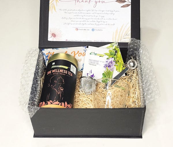 Freshville She Wellness Tea Box with Spoon Strainer and Cup 100gm