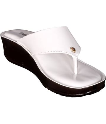 Footprints White Women's Slip On Heels