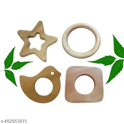 Neemtoys Handmade Neem Wood Teethers for Babies of Age 0 to 3 Years / Pure Organic Teething Toys for Infants / Wooden Toys for Babies(Pack of 4) Neemtoys Handmade Neem Wood Teethers for Babies of Age 0 to 3 Years / Pure Organic Teething Toys for Infants / Wooden Toys for Babies(Pack of 4)