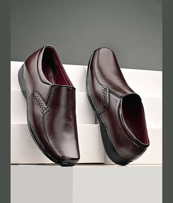 Bucik Brown Men's Slip On Formal Shoes