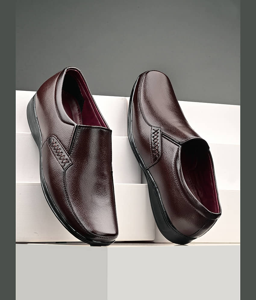 Bucik Brown Men's Slip On Formal Shoes