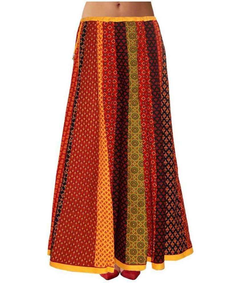 Sttoffa - Multicolor Cotton Women's A-Line Skirt ( Pack of 1 )