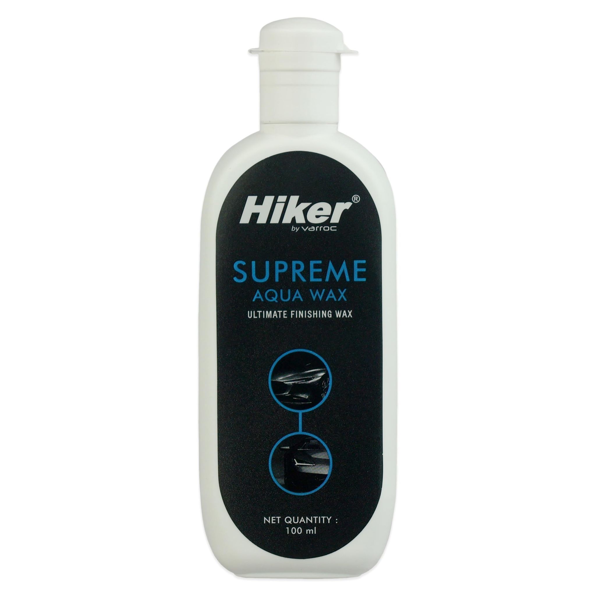 Hiker by Varroc Supreme Aqua Wax (100 ml) | High Gloss Wax for All Painted Metal Surfaces | Manual and Machine Use | Long-Lasting Shine