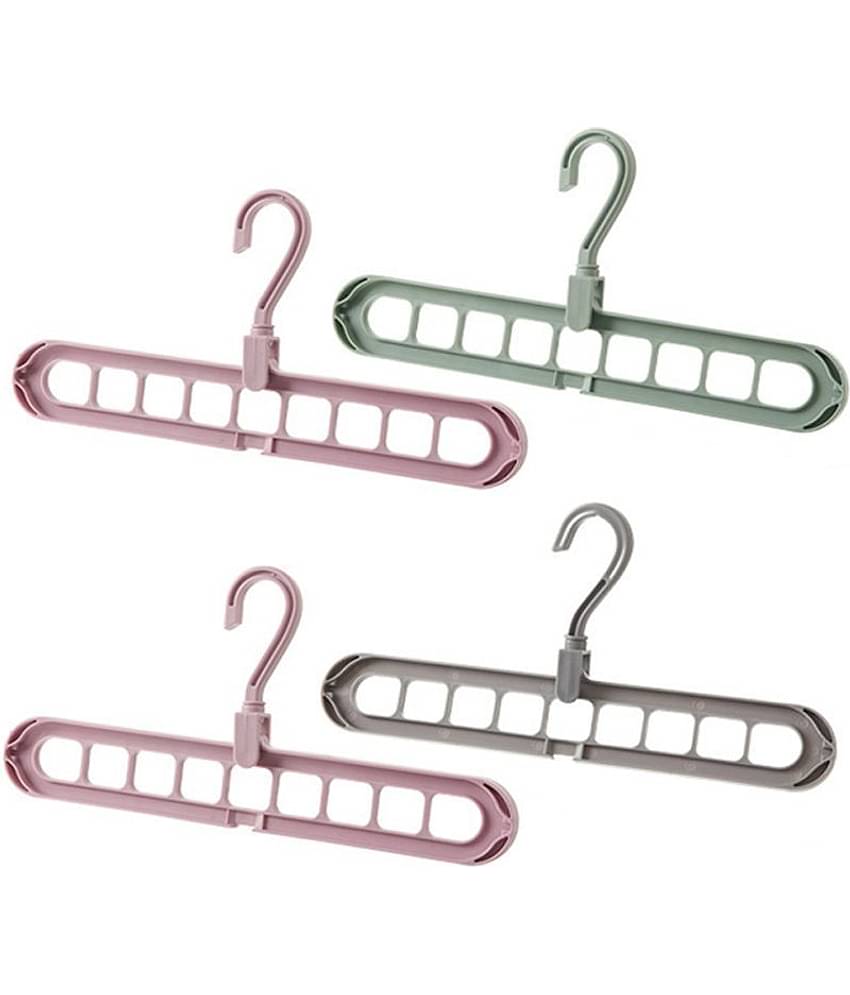 Clothes Hanger Clothes 9 Hole Towel Hook Closet Organizer Plastic Storage Rack