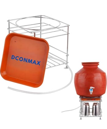 Steel Square Matka Stand for Water Pot | Pot Stand for kitchen utensils | Steel Matka Stand for Kitchen | Water Pot Stand for Kitchen| 8 X 8 X 7.5 Inch ( Flate Matka Stand)