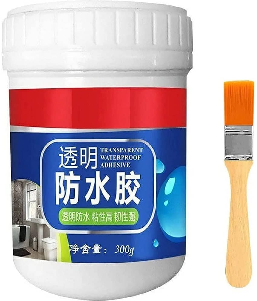 GEEO Invisible Waterproof Glue Waterproof Gel Bathroom Roof Top Concrete Wall Water Repellent Waterproof Paint No Leak 300 GM