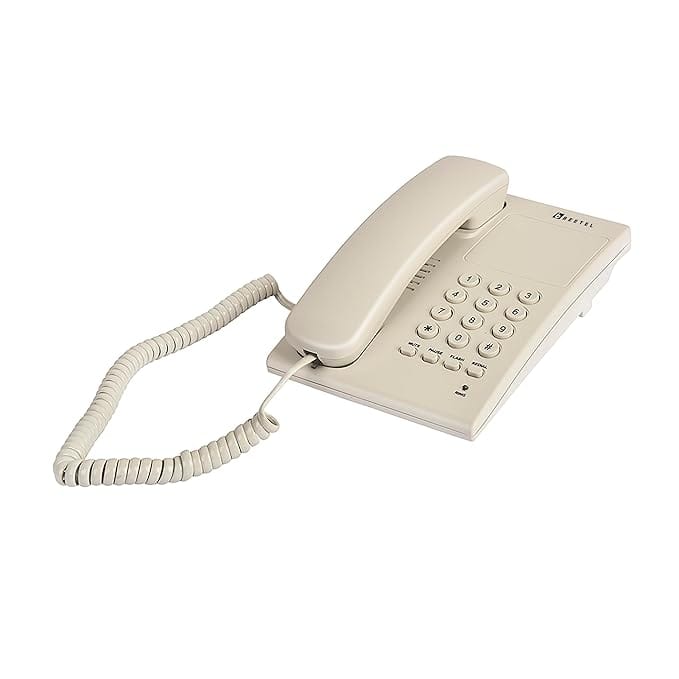 Beetel G10 Newly Launched,Expandable Cordless Landline Phone, Ringer LED Indication, Desk and Wall Mountable, 3 Step Ringer Volume Control, Tone/Puls/Flash/Pause/Redial, TEC Certified (G10 Warm Grey)