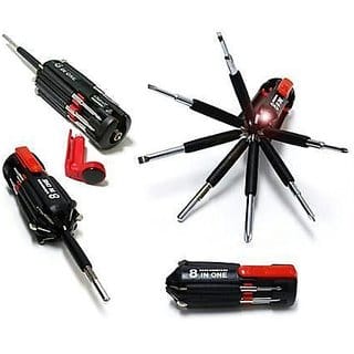 8 In 1 Multi Screwdriver LED Torch Portable Screw Driver Tool Kit