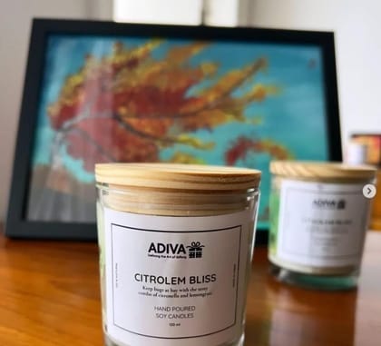 ADIVA - CitroLem Bliss - Hand Poured Soy Candle