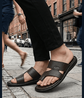 Runrave STYLE - Brown Men's Korean Sandals
