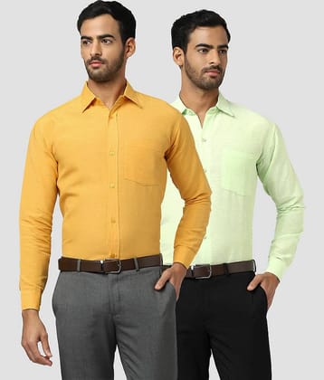 DESHBANDHU DBK 100% Cotton Regular Fit Solids Men's Casual Shirt - Multicolor ( Pack of 2 )