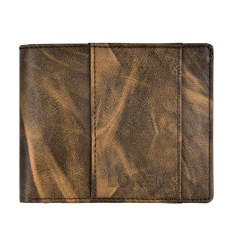 LOREM Out Side Card Slot Bi-Fold Faux Leather 5 ATM Card Slots Wallet for Men-UF