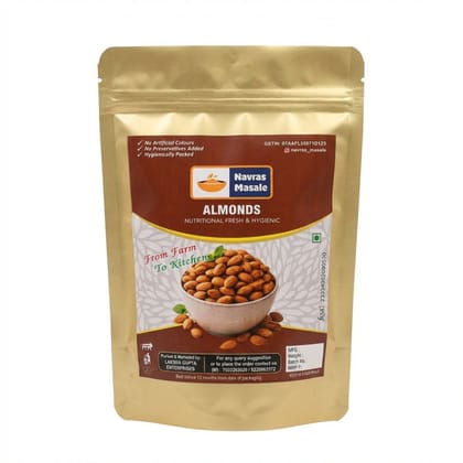 Navras Masale Almonds - 250 gm - One pack of almonds