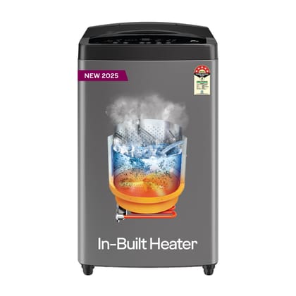 Godrej 7.5 Kg 5 Star, AI Powered, Inbuilt Heater, Fills Tub At ~0 Water Pressure, Fully Automatic Top Load Washing Machine (WTEON ALP 75 5.0 FDAG GPGR, Graphite Grey) Graphite Grey / 7.5 kg