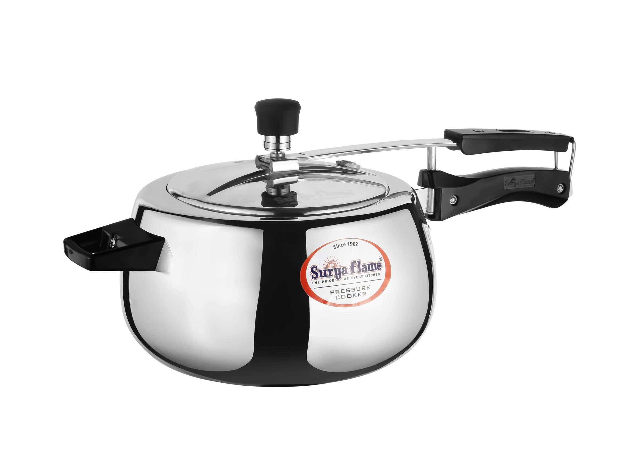 Surya Flame Queen 5 Litre Pressue cooker, Gas and Induction Compatible ISI certified, 3 Year Doorstep Warranty