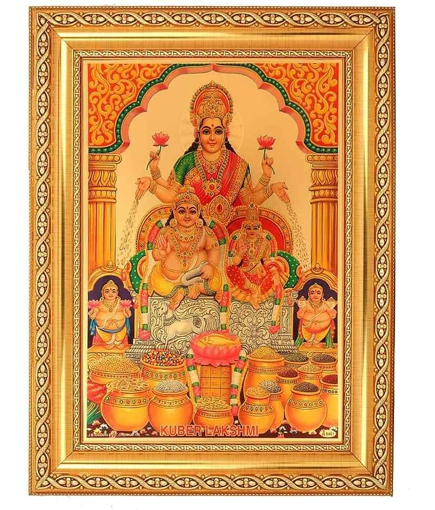 BM Traders - Goddess Laxmi Wood Idol