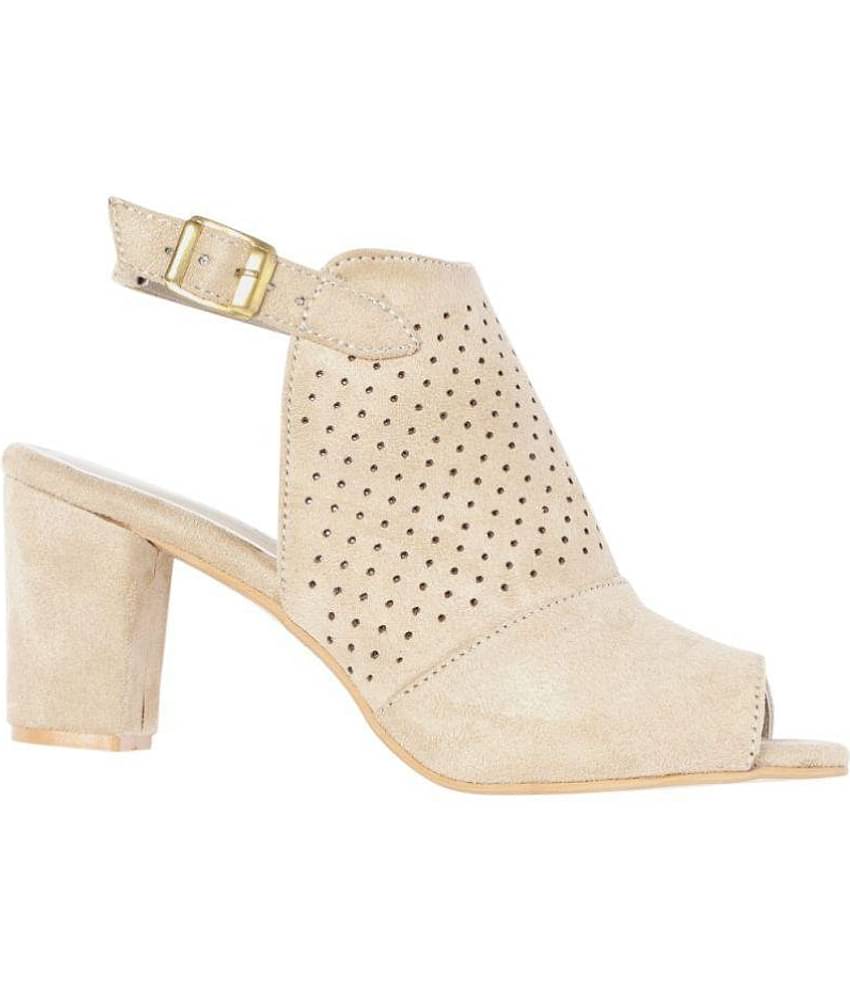 MARC LOIRE Beige Block Heels