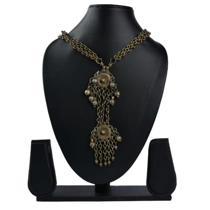 Tribes India Handcrafted White Metal Sankli Haar/Necklace for Women Tribes India Handcrafted White Metal Sankli Haar/Necklace for Women