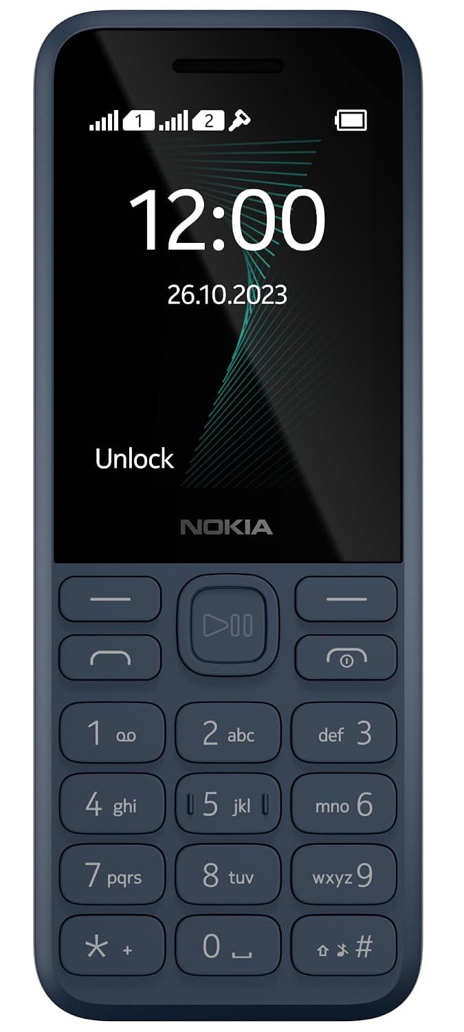 Nokia 130 Music | Built-in Powerful Loud Speaker with Music Player and Wireless FM Radio | Dedicated Music Buttons | Big 2.4 Display | 1 Month Standby Battery Life | Blue