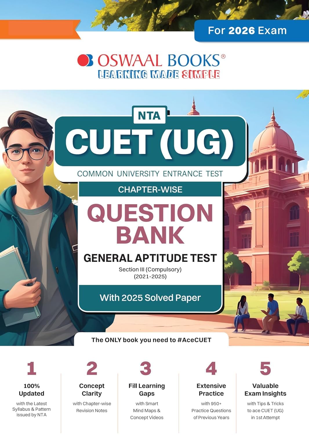 OSWAAL CUET UG CHAPTERWISE QUESTION BANK GENERAL APTITUDE TEST FOR 2026 EXAM [Paperback] oswaal