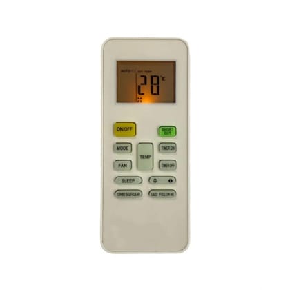 Generic AC Remote No.142 with Backlight Midea AC Remote Control (White)
