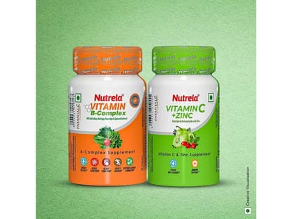 Patanjali Nutrela Vitamin C & Zinc + B - Complex (Combo)